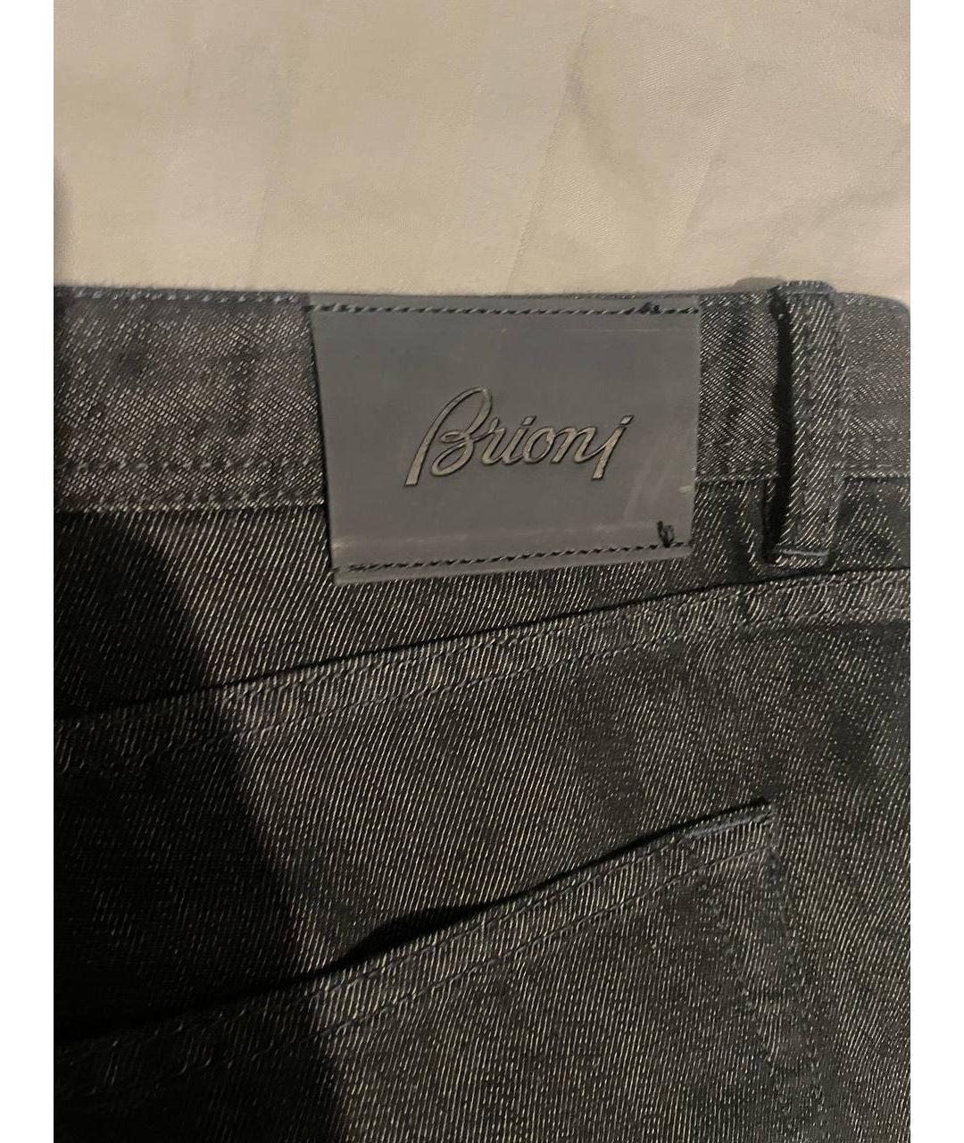 BRIONI Черные хлопковые классические брюки, фото 4