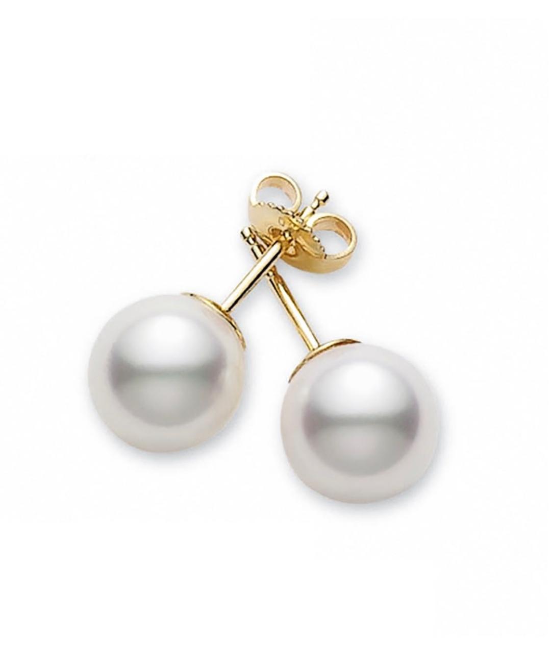 Mikimoto Серьги из желтого золота, фото 1