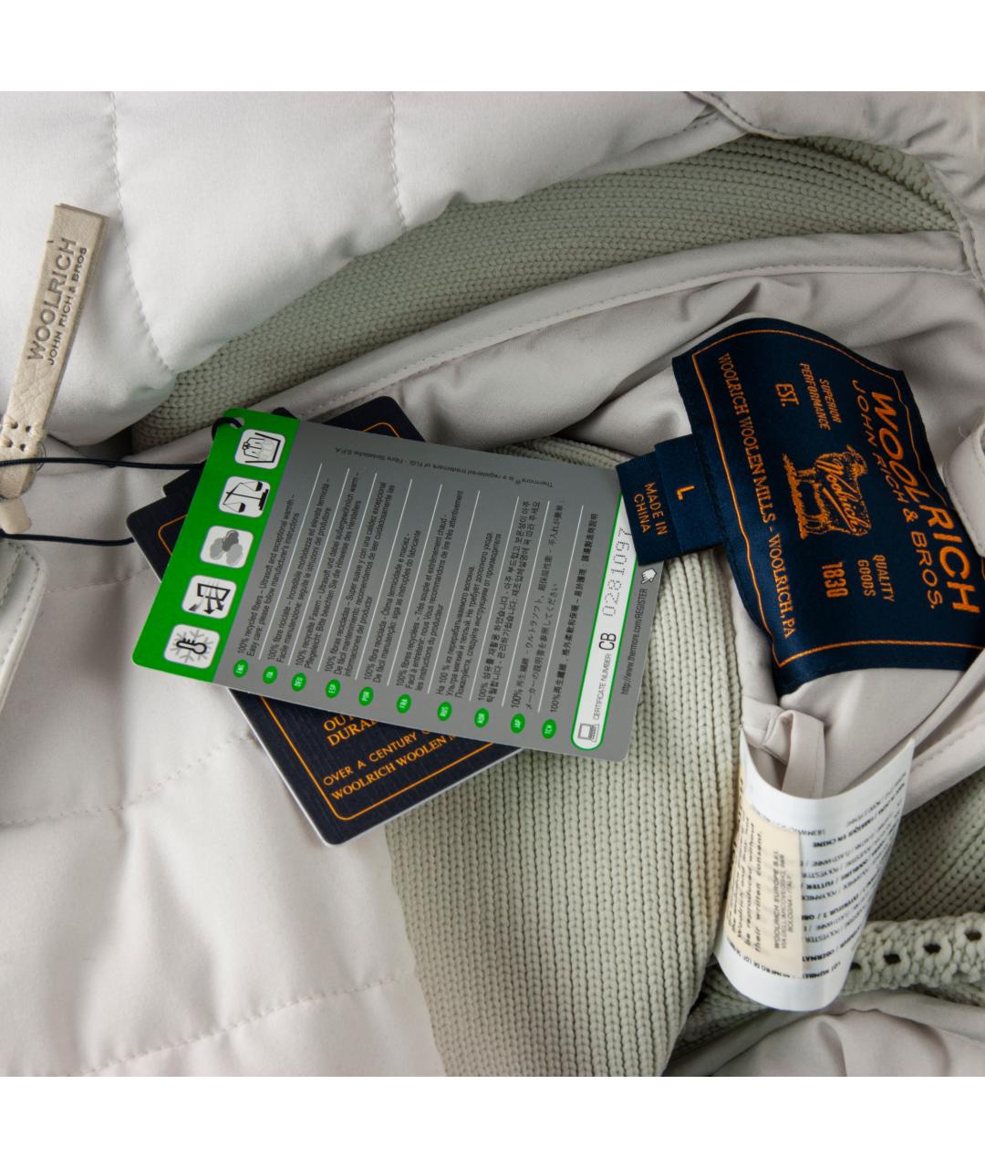 WOOLRICH Бежевая полиэстеровая куртка, фото 6