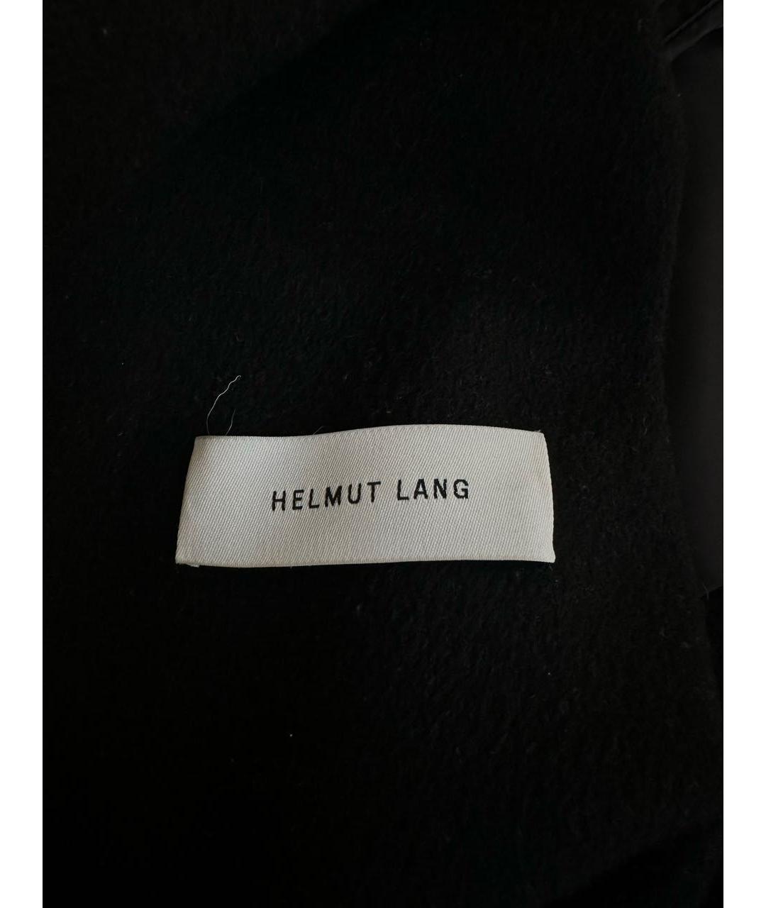 HELMUT LANG Черное шерстяное пальто, фото 4