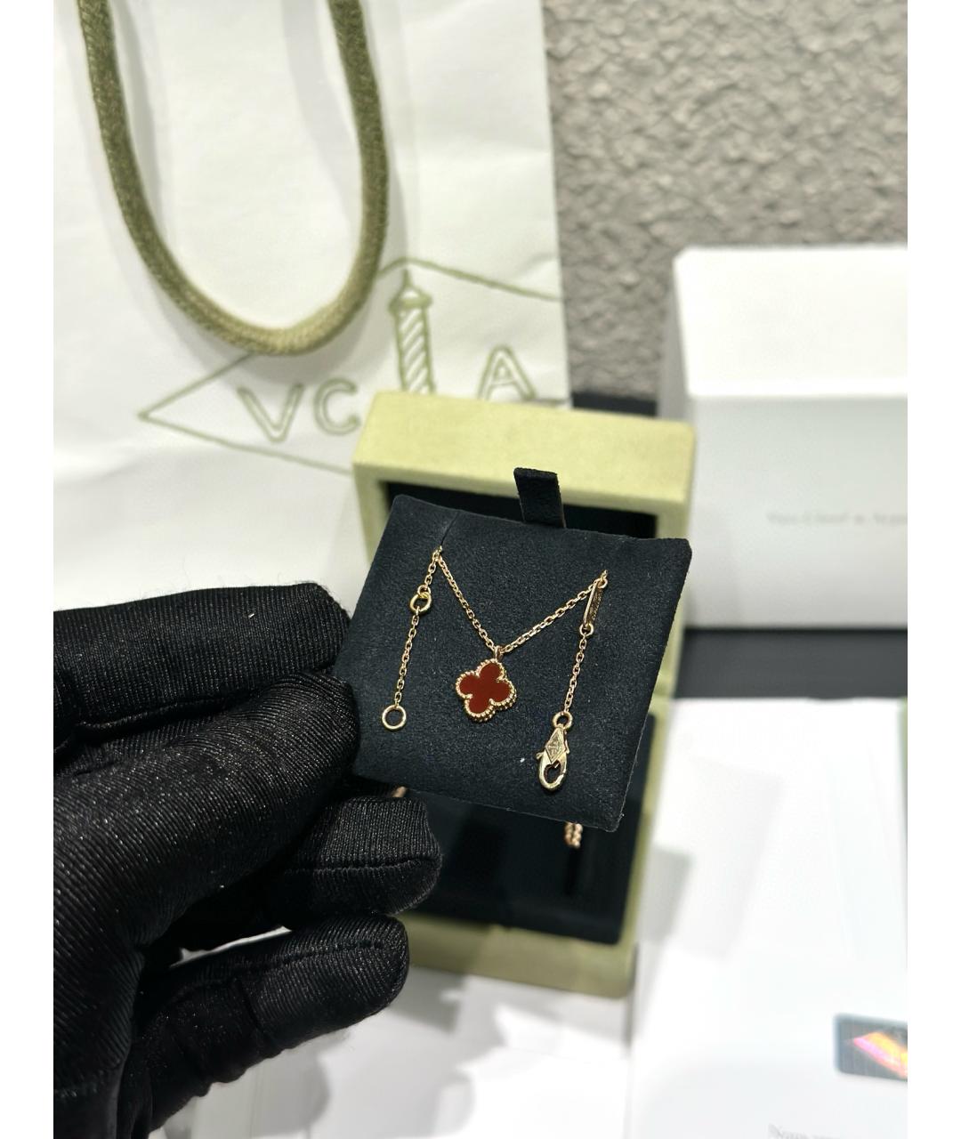 VAN CLEEF & ARPELS Красная подвеска из розового золота, фото 4