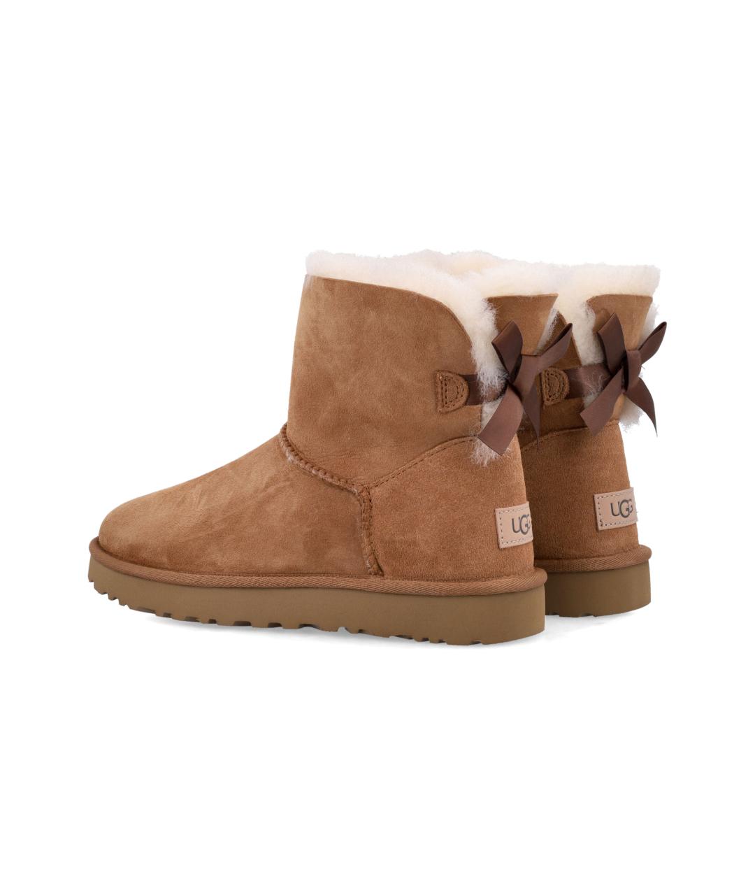 UGG AUSTRALIA Бежевые кожаные ботинки, фото 3