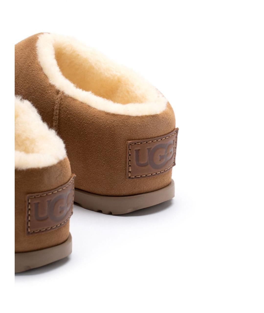 UGG AUSTRALIA Бежевые замшевые сабо, фото 3