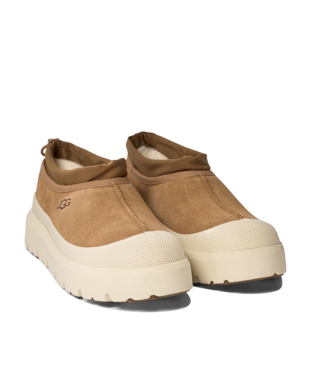 UGG AUSTRALIA Бежевые замшевые слипоны, фото 2