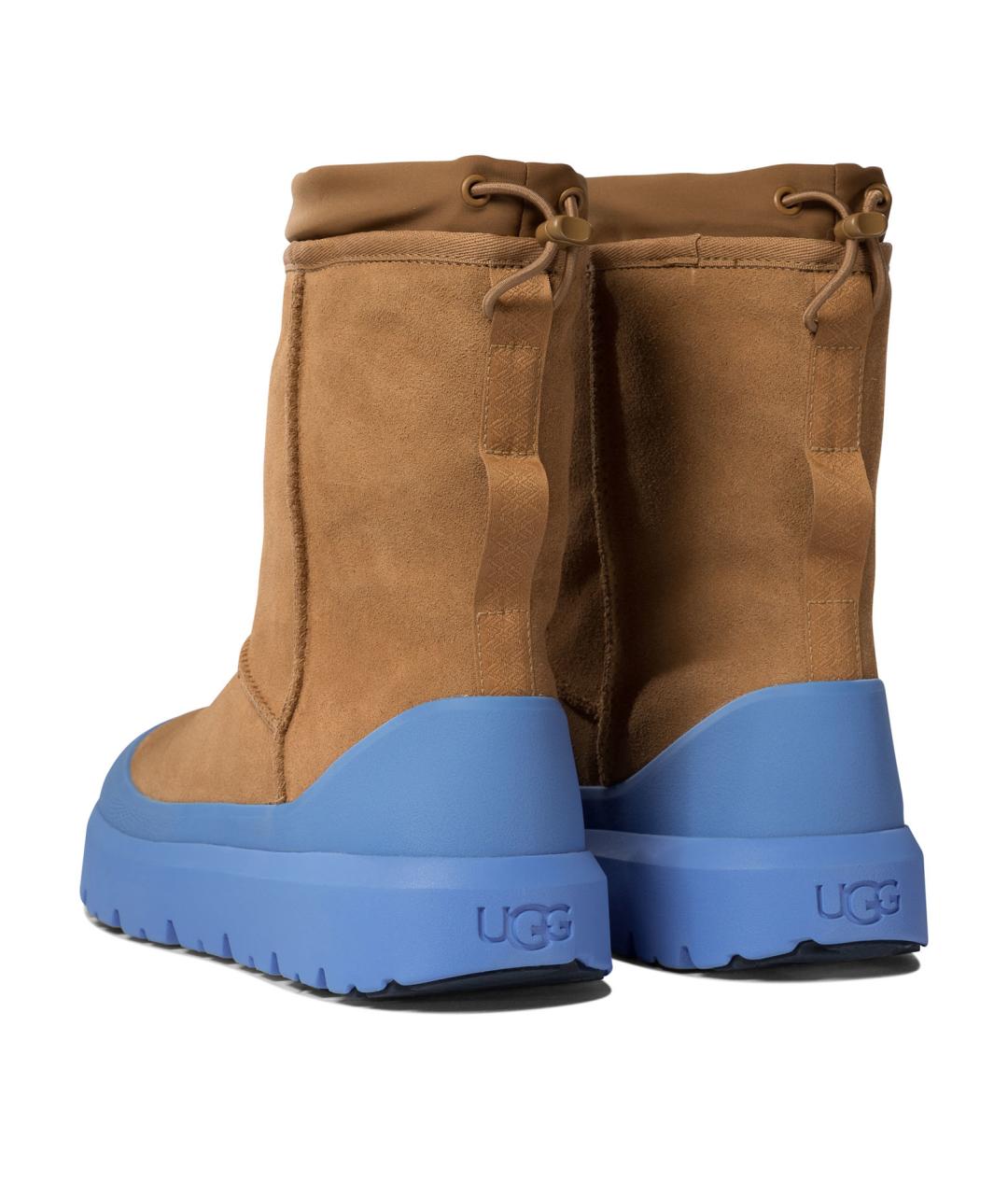 UGG AUSTRALIA Коричневые кожаные высокие ботинки, фото 4