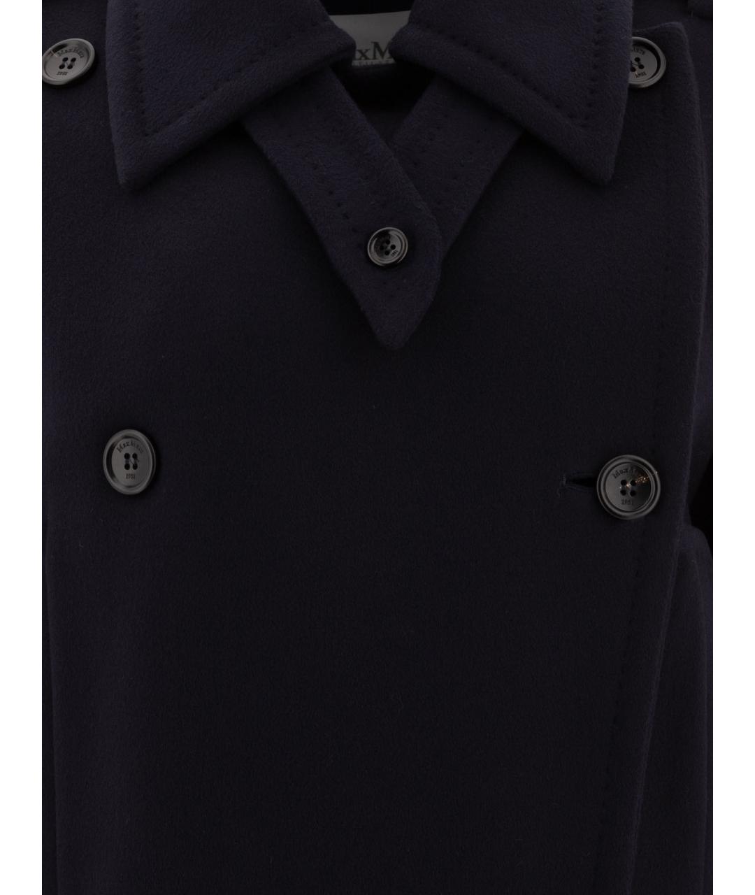 MAX MARA Синее шерстяное пальто, фото 3