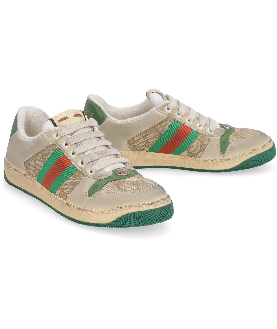 GUCCI Бежевые синтетические кроссовки, фото 3