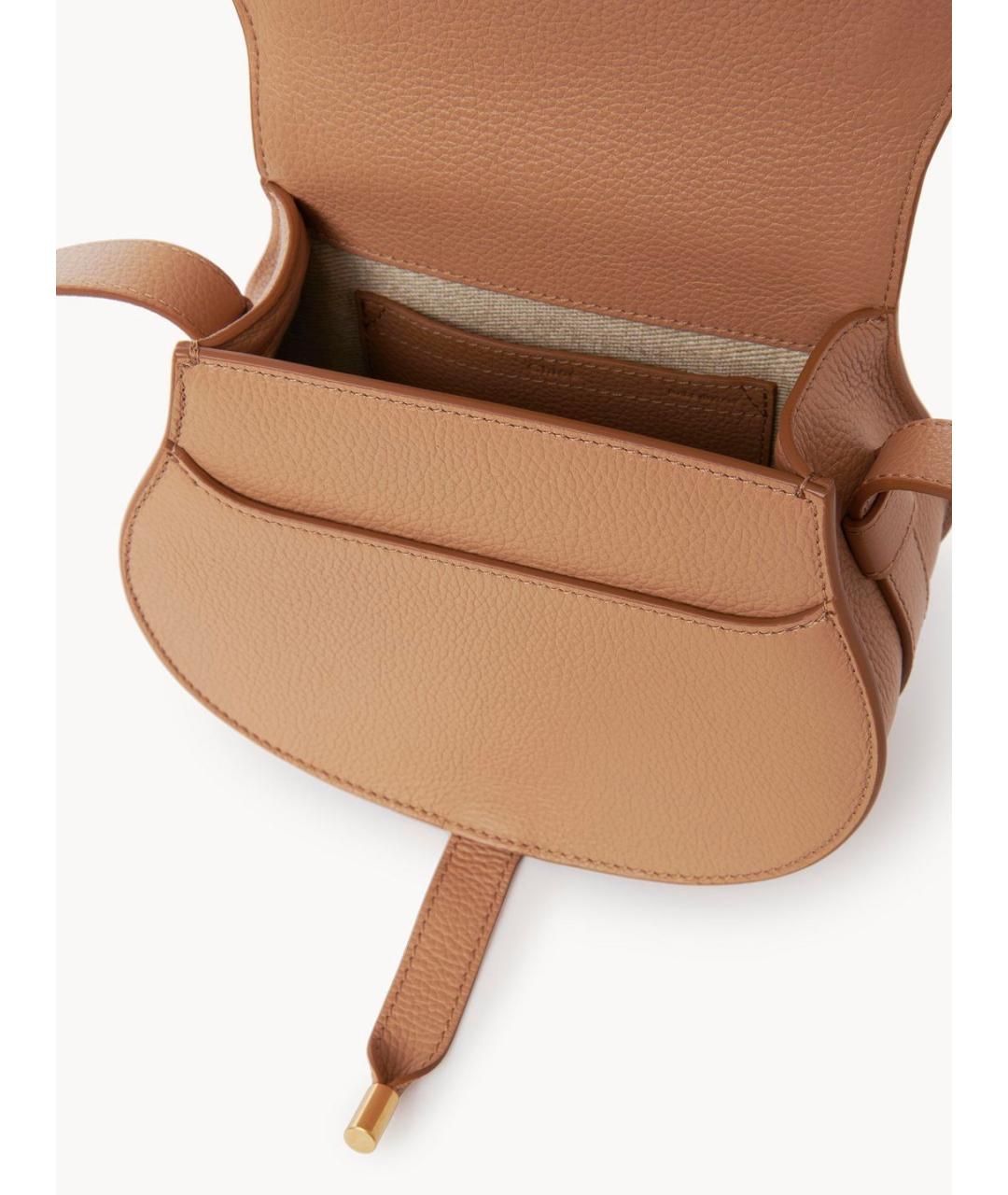 CHLOE Бежевая кожаная сумка через плечо, фото 5