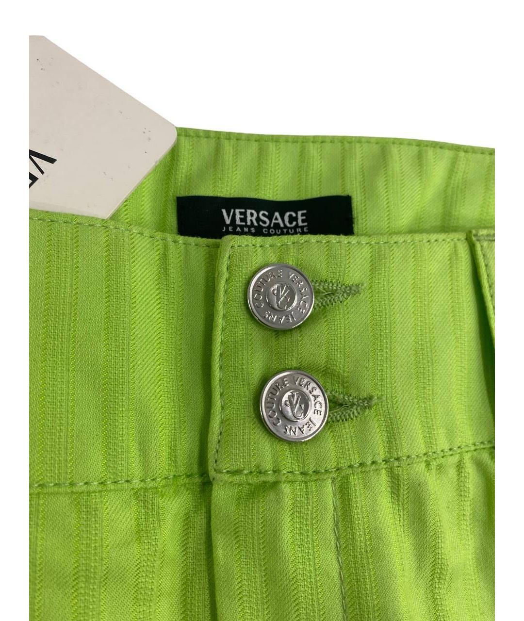 VERSACE JEANS COUTURE Салатовая хлопковая юбка мини, фото 3