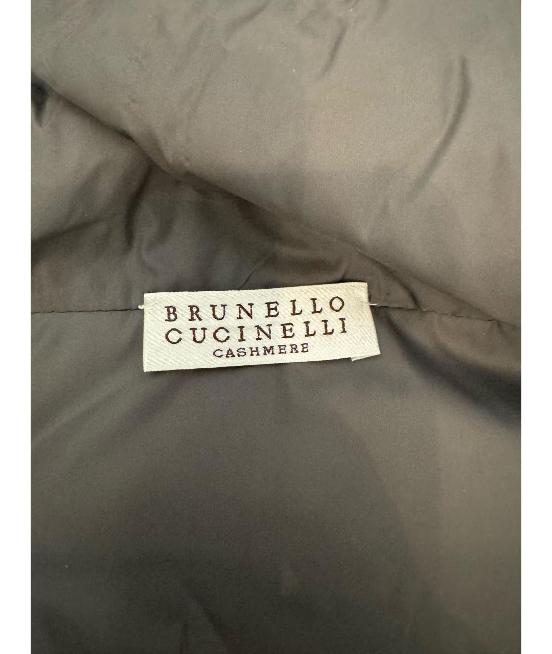 BRUNELLO CUCINELLI Серая кашемировая жилетка, фото 4