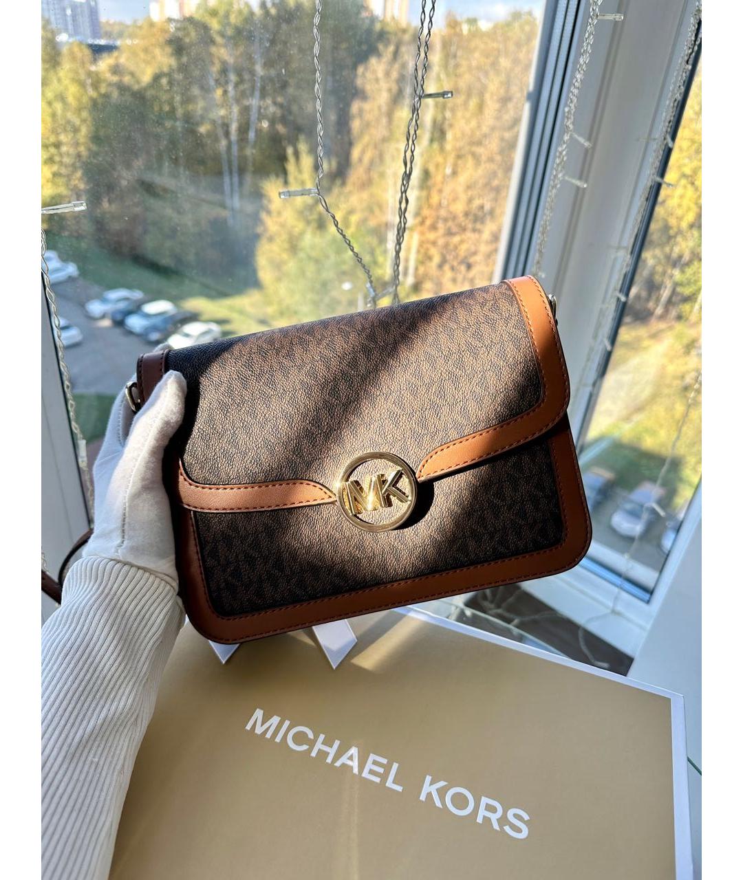 MICHAEL KORS Коричневая сумка через плечо, фото 3