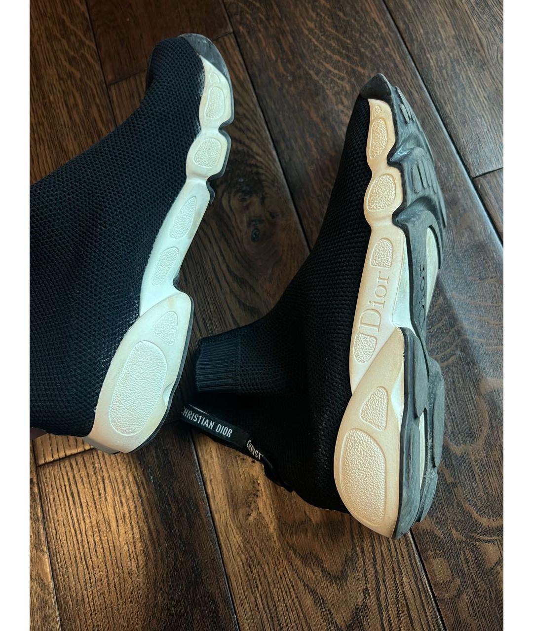 CHRISTIAN DIOR Черные текстильные кроссовки, фото 3