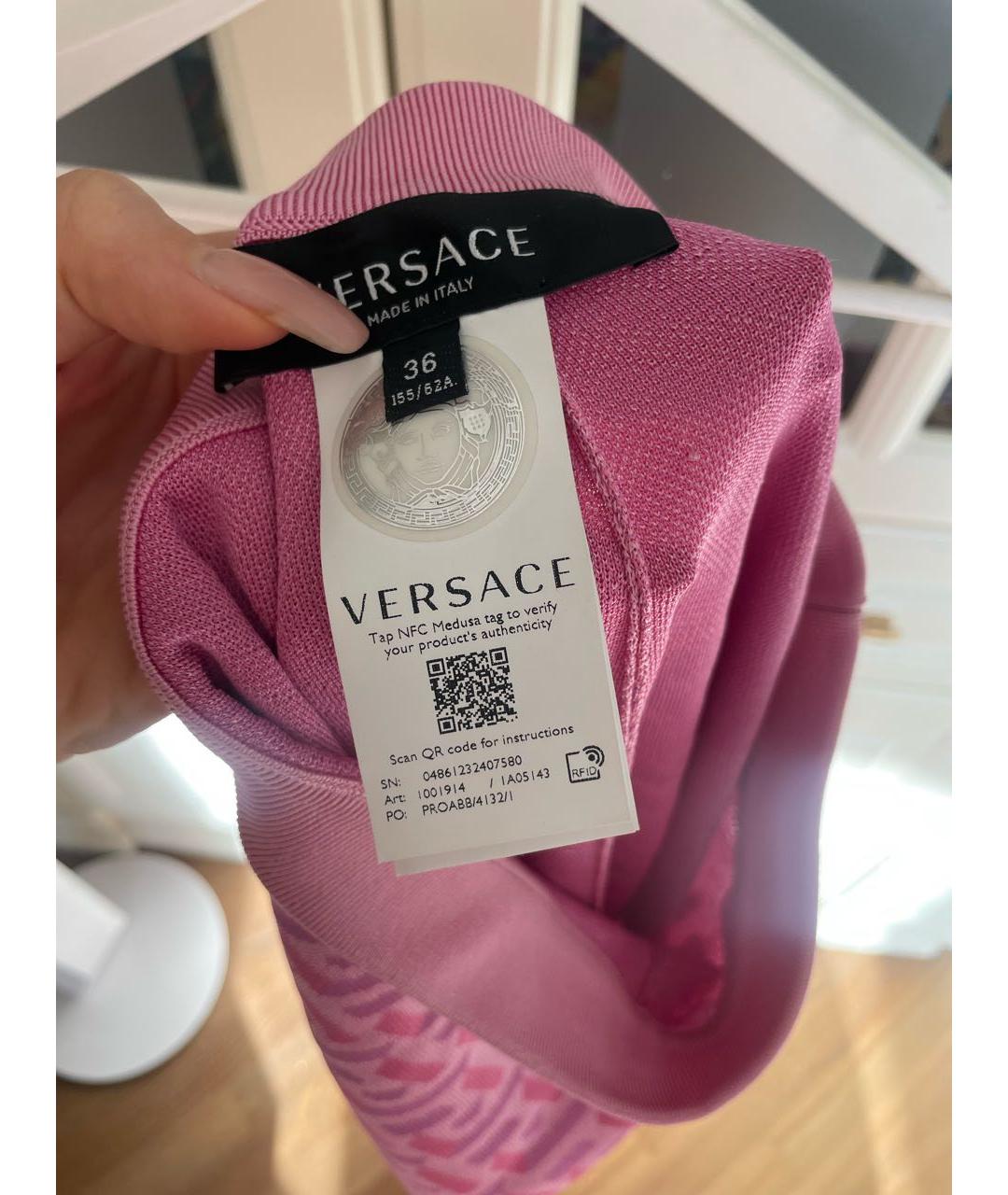 VERSACE Розовые брюки узкие, фото 2