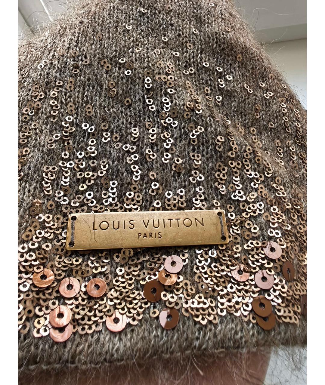 LOUIS VUITTON Бежевая шерстяная шапка, фото 2