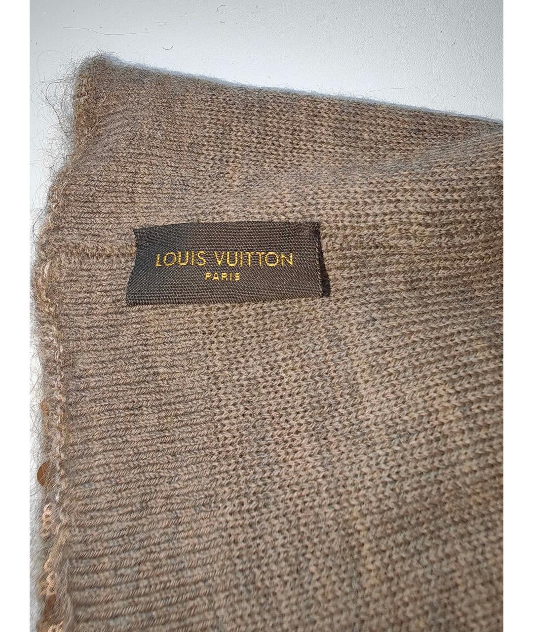 LOUIS VUITTON Бежевая шерстяная шапка, фото 3