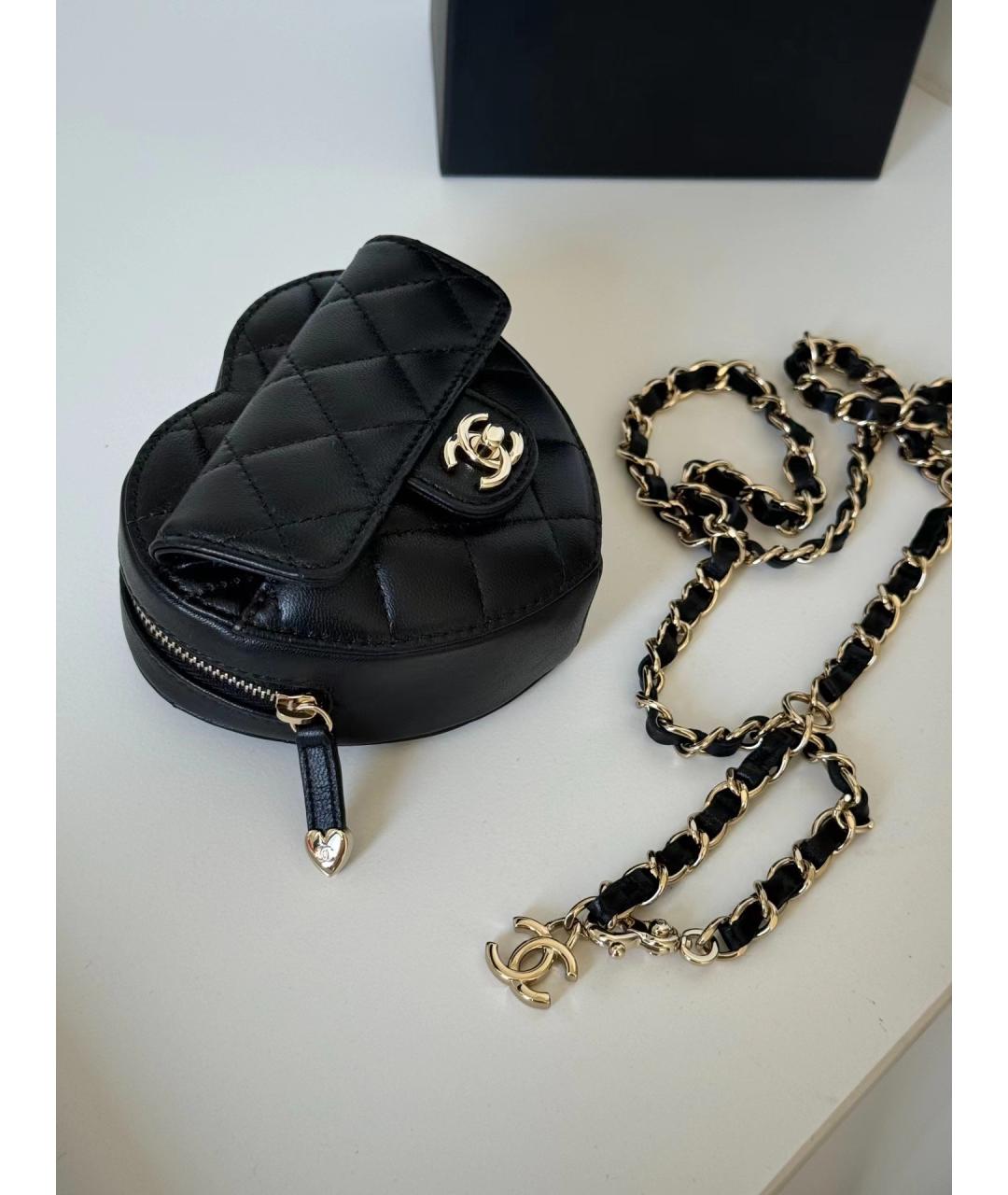 CHANEL Черная кожаная поясная сумка, фото 2