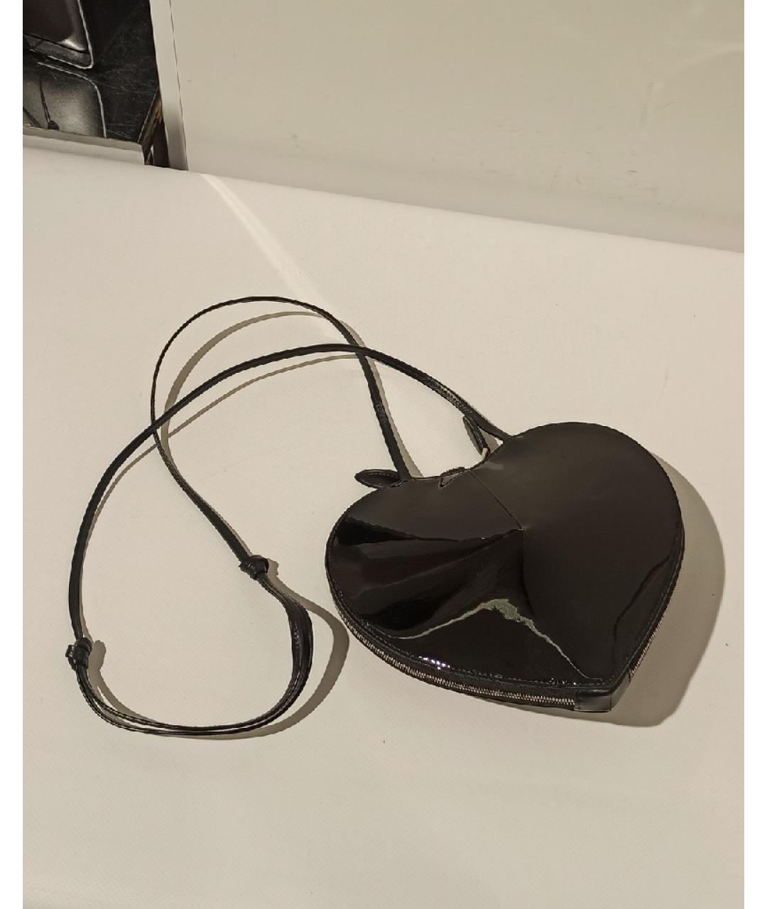 ALAIA Черная сумка через плечо из лакированной кожи, фото 9