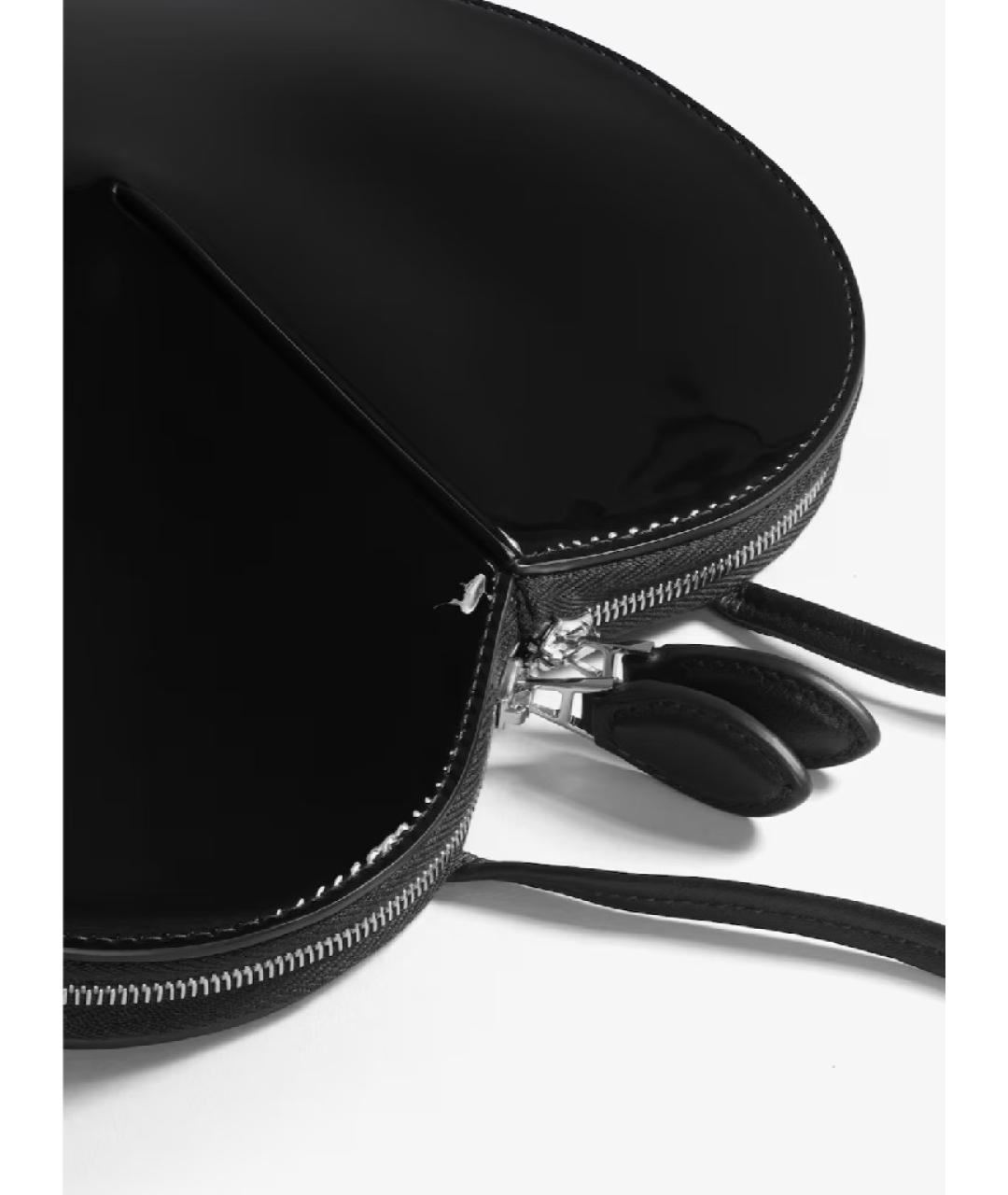 ALAIA Черная сумка через плечо из лакированной кожи, фото 5