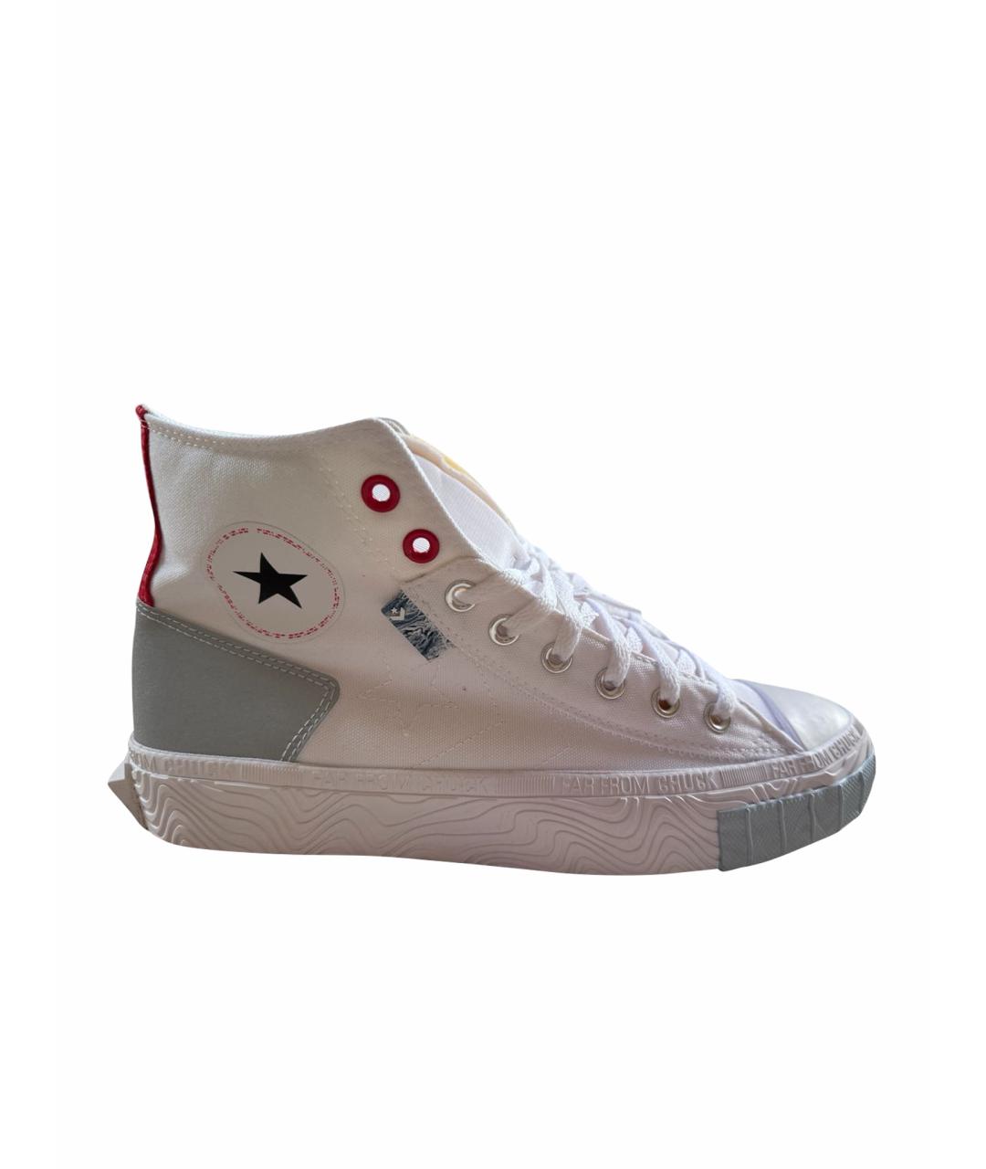 CONVERSE Белые текстильные высокие кроссовки / кеды, фото 1