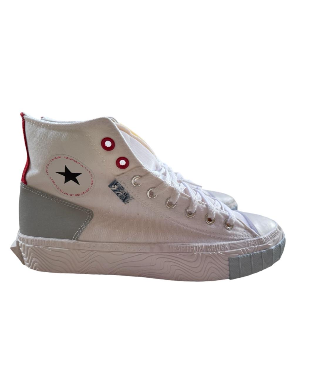 CONVERSE Белые текстильные высокие кроссовки / кеды, фото 7