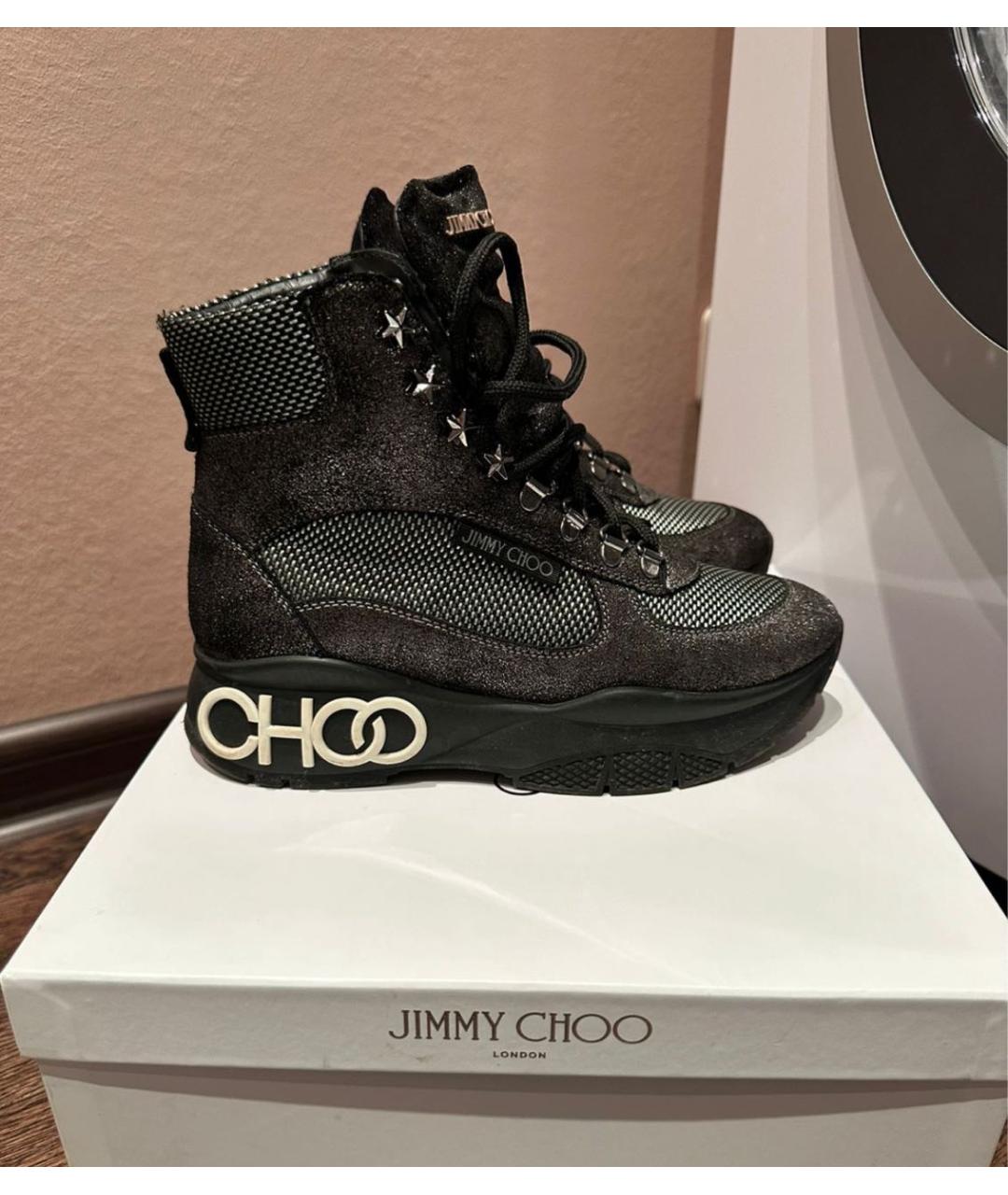 JIMMY CHOO Хаки кожаные ботинки, фото 7