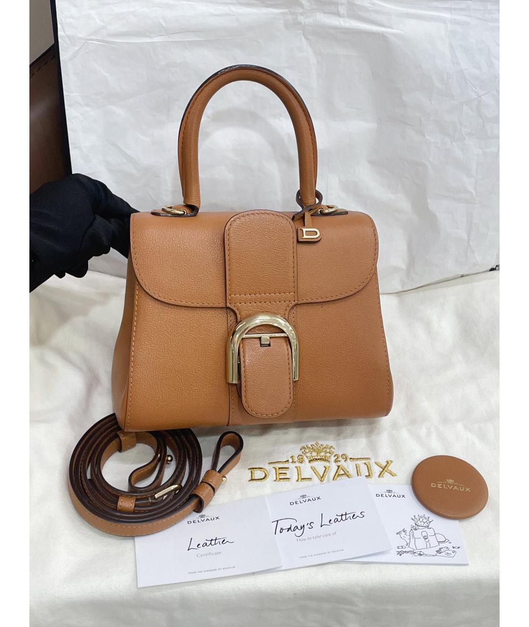 DELVAUX Коричневая кожаная сумка через плечо, фото 2