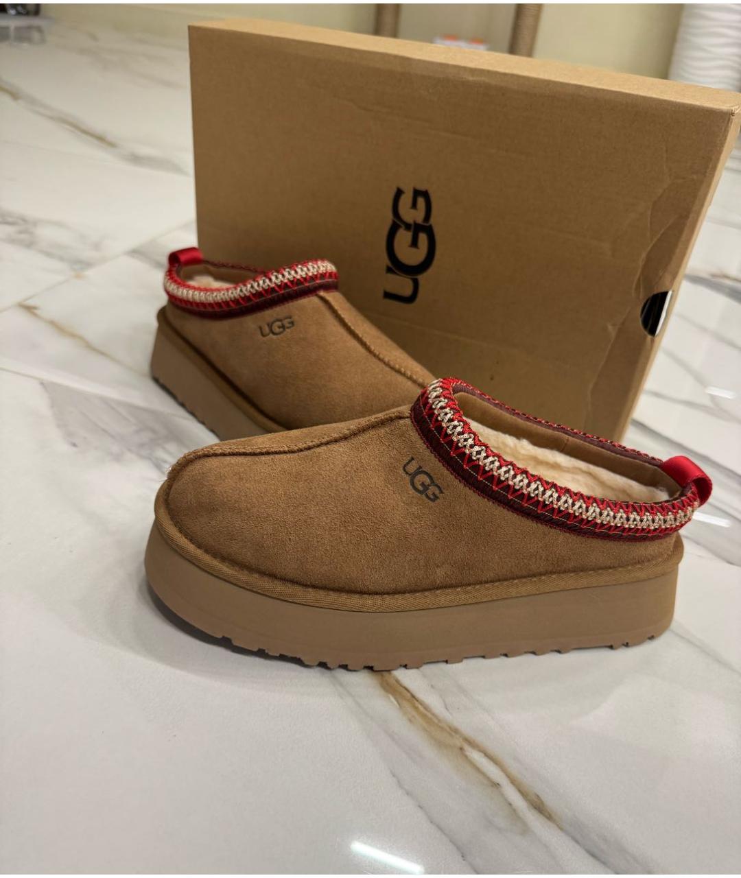 UGG AUSTRALIA Коричневые замшевые ботинки, фото 2