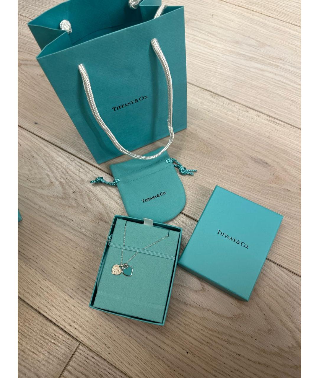 TIFFANY&CO Бирюзовая серебряная подвеска, фото 4