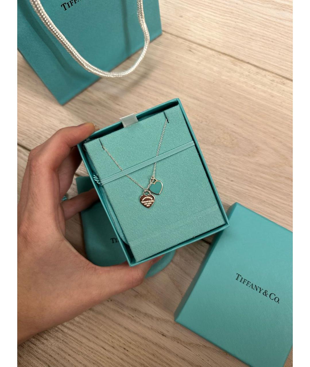 TIFFANY&CO Бирюзовая серебряная подвеска, фото 2