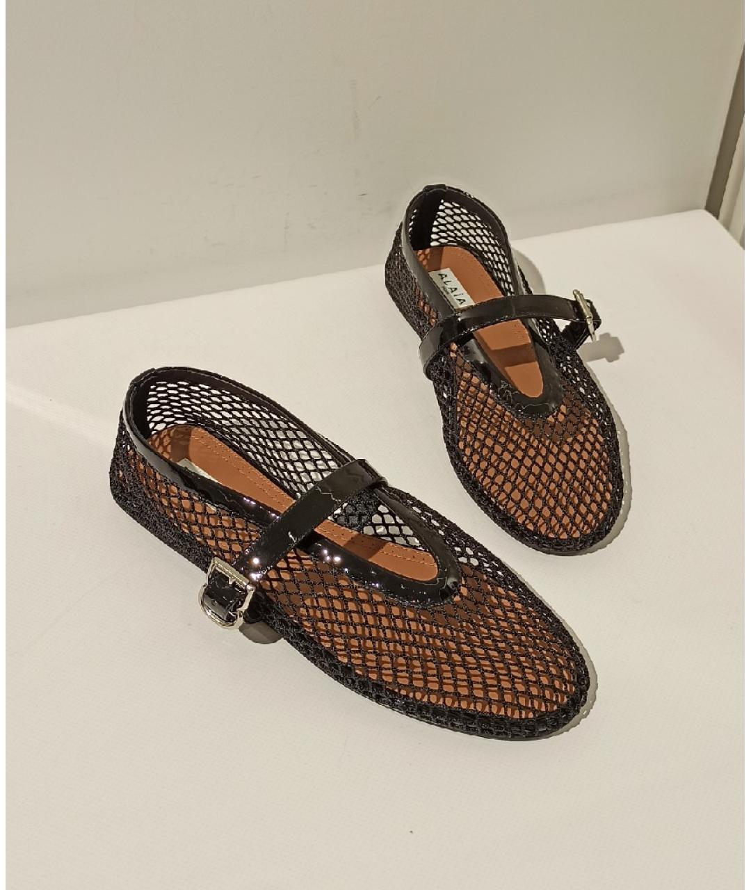 ALAIA Черные балетки из лакированной кожи, фото 5