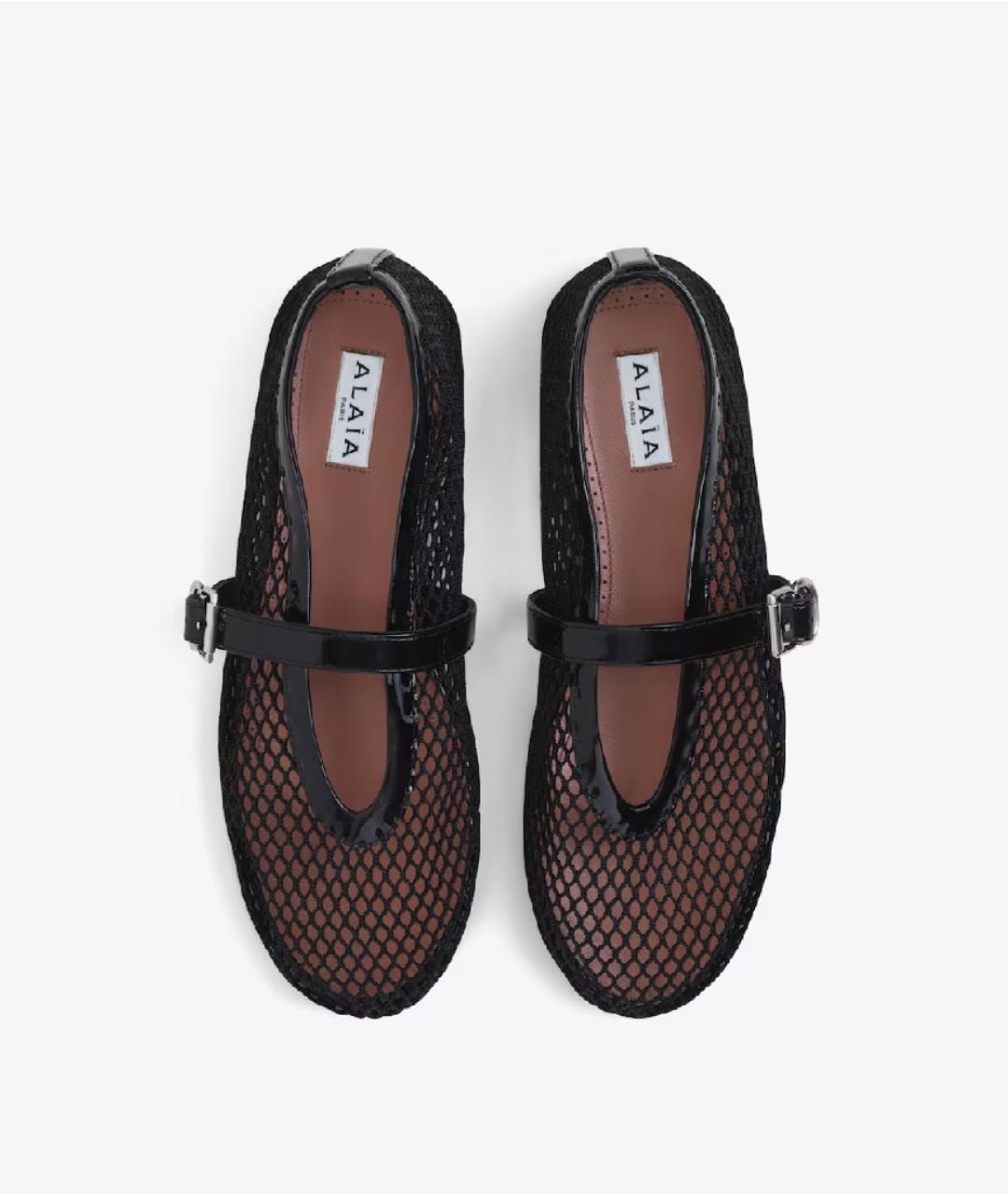 ALAIA Черные балетки из лакированной кожи, фото 2
