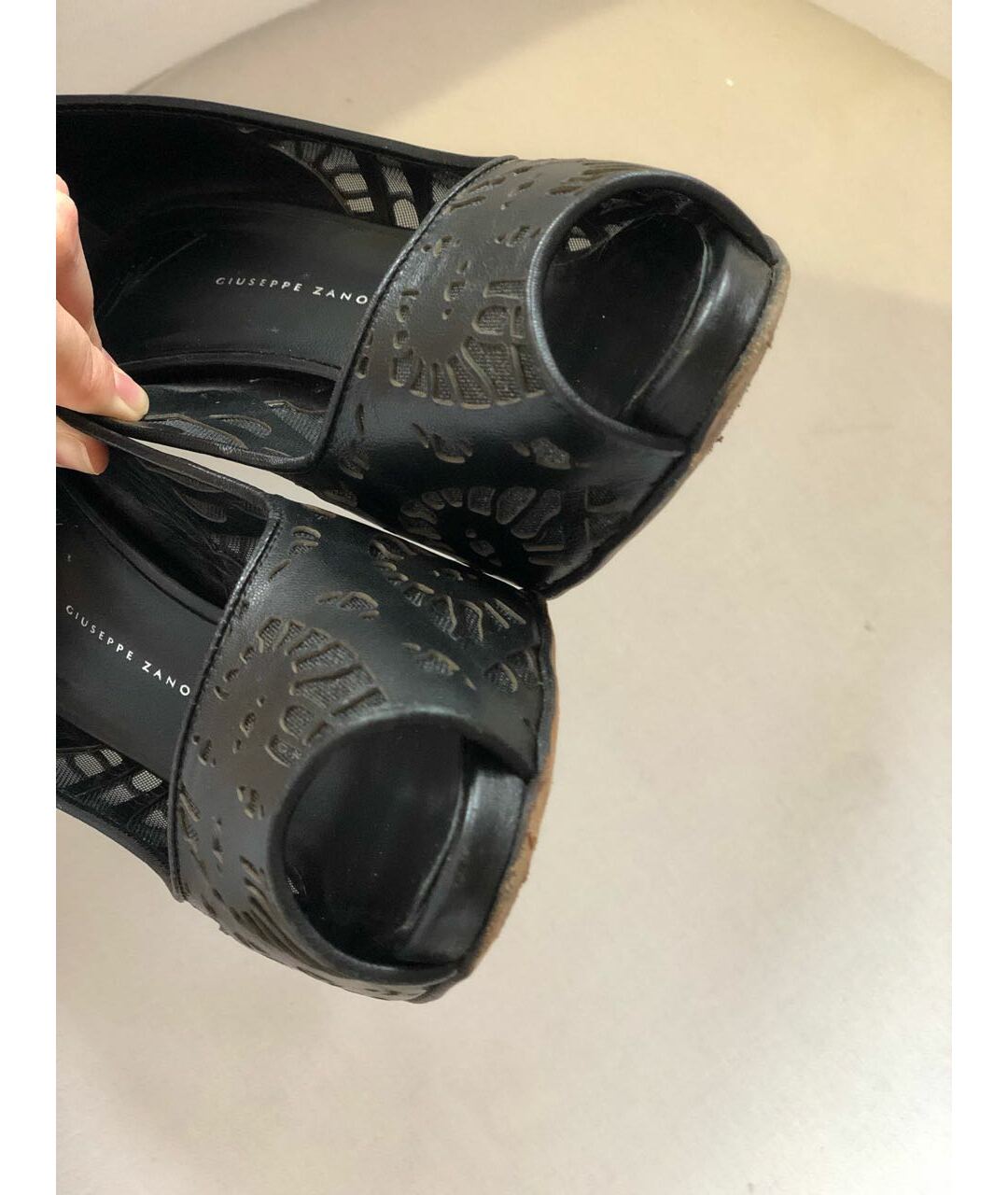 GIUSEPPE ZANOTTI DESIGN Черные кожаные туфли, фото 5