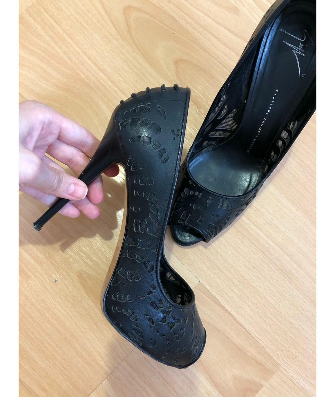 GIUSEPPE ZANOTTI DESIGN Черные кожаные туфли, фото 7