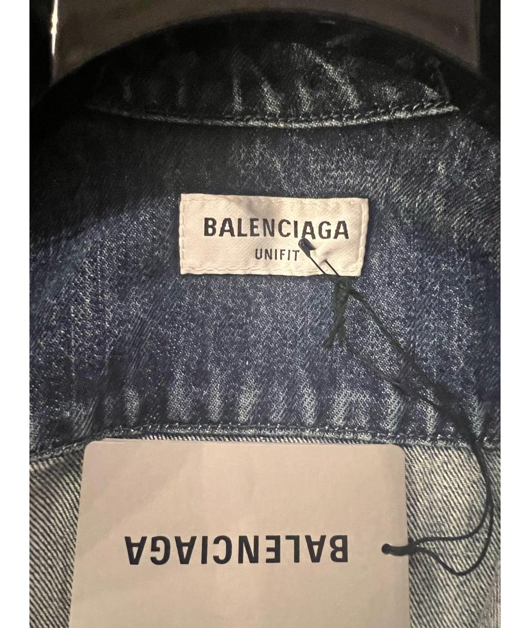 BALENCIAGA Синяя деним рубашка, фото 3