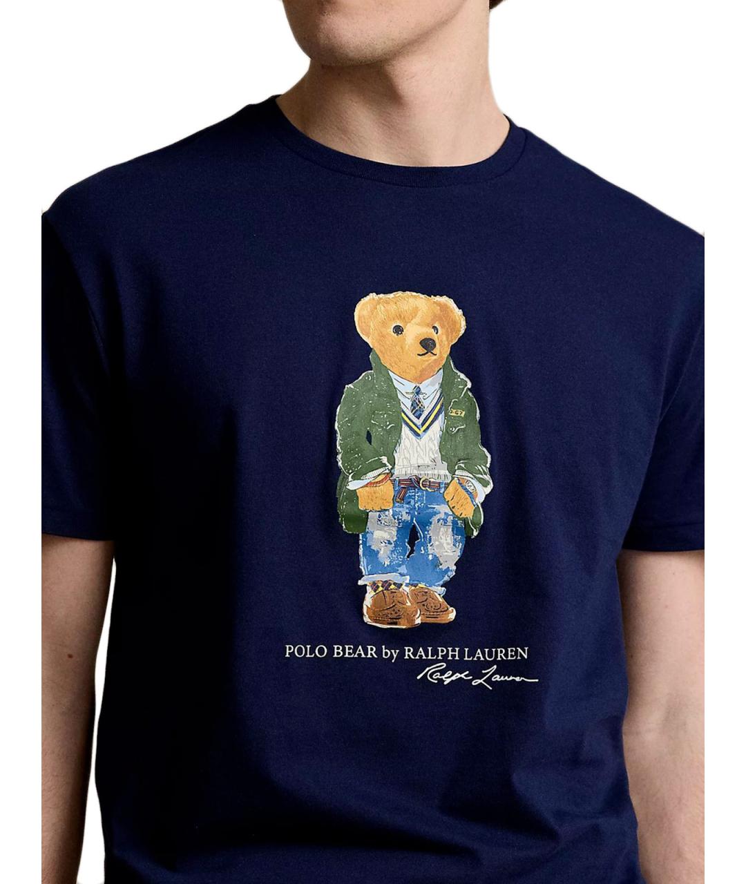 POLO RALPH LAUREN Синяя хлопковая футболка, фото 2