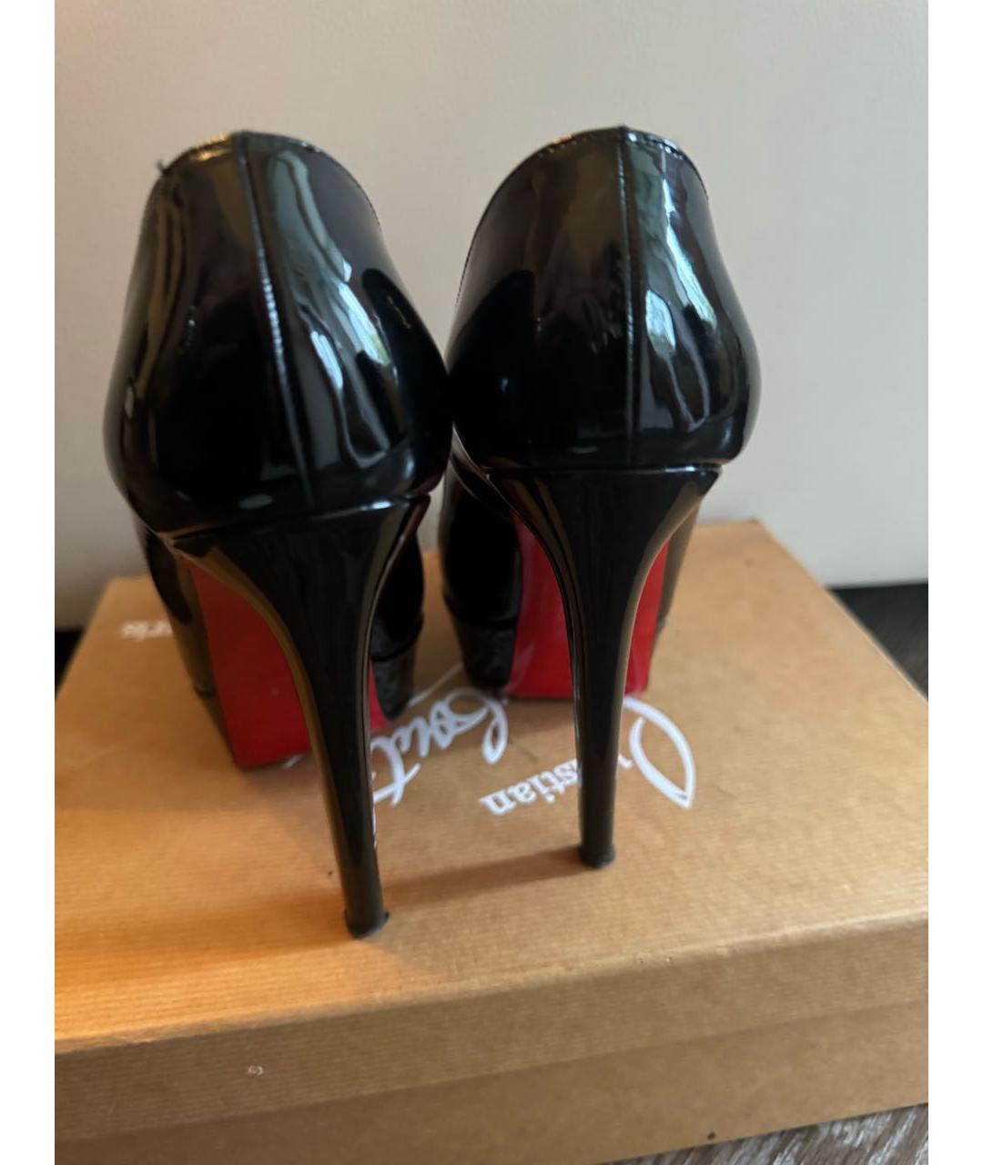 CHRISTIAN LOUBOUTIN Черные туфли из лакированной кожи, фото 3