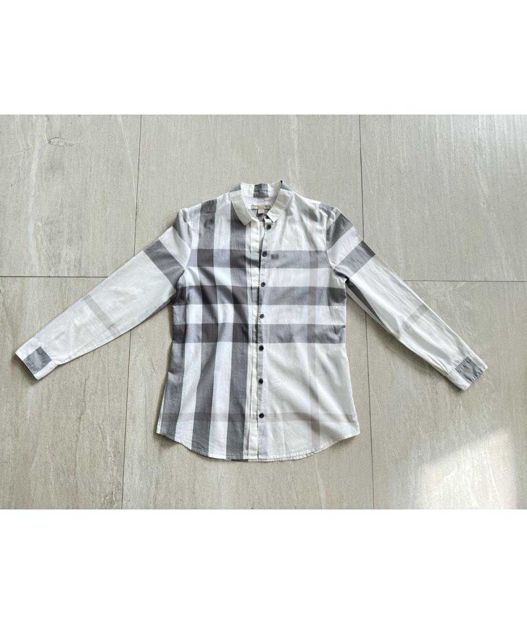BURBERRY Белая хлопковая рубашка, фото 3