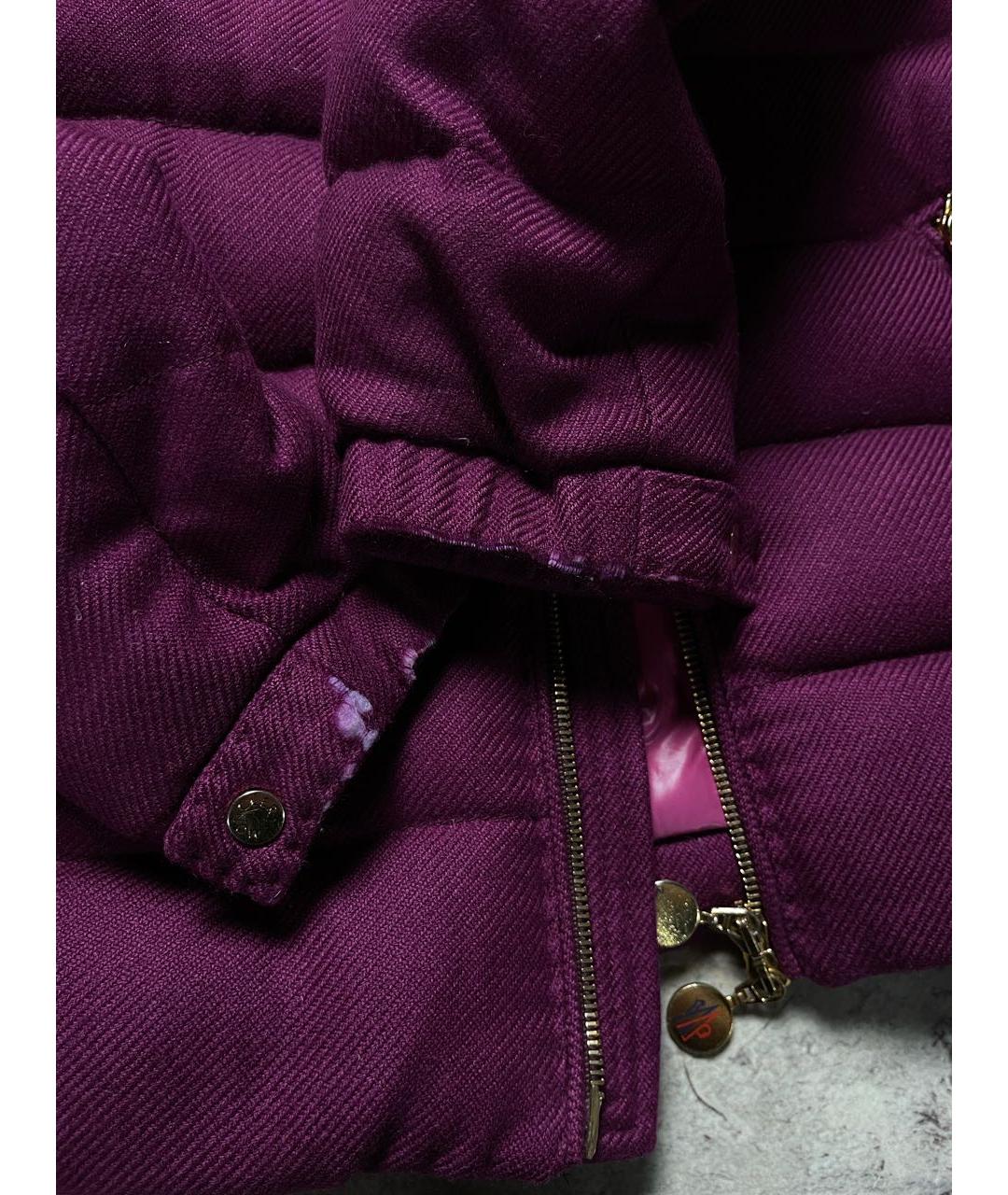 MONCLER Бордовый кашемировый пуховик, фото 8