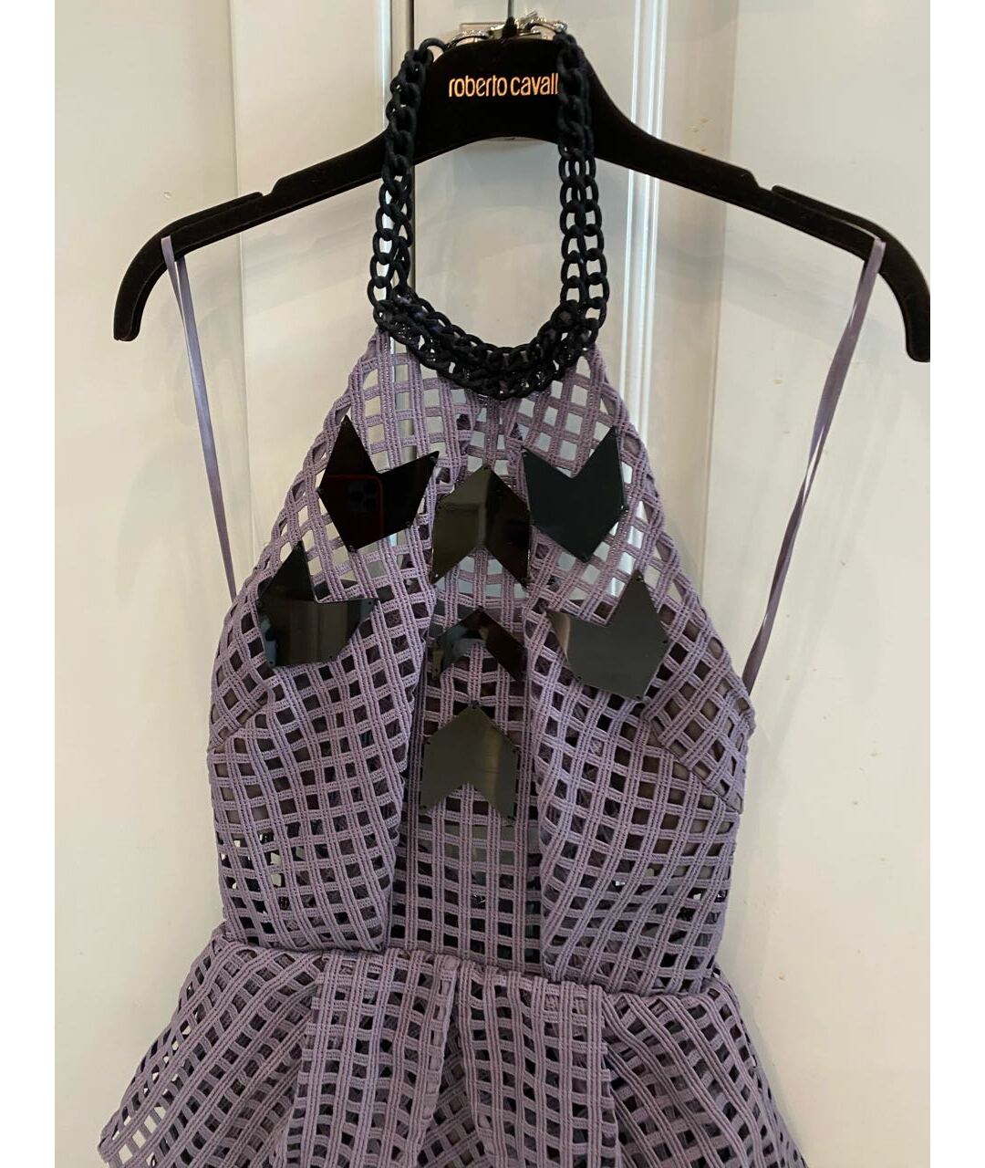 SELF-PORTRAIT Фиолетовое вискозное коктейльное платье, фото 3