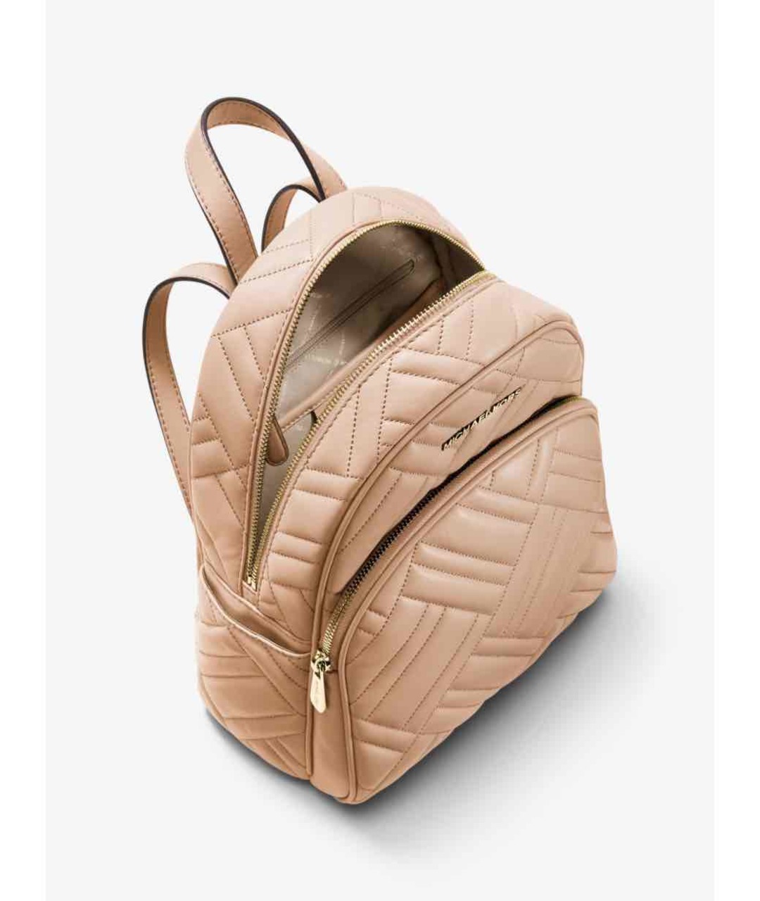 MICHAEL KORS Бежевый кожаный рюкзак, фото 2