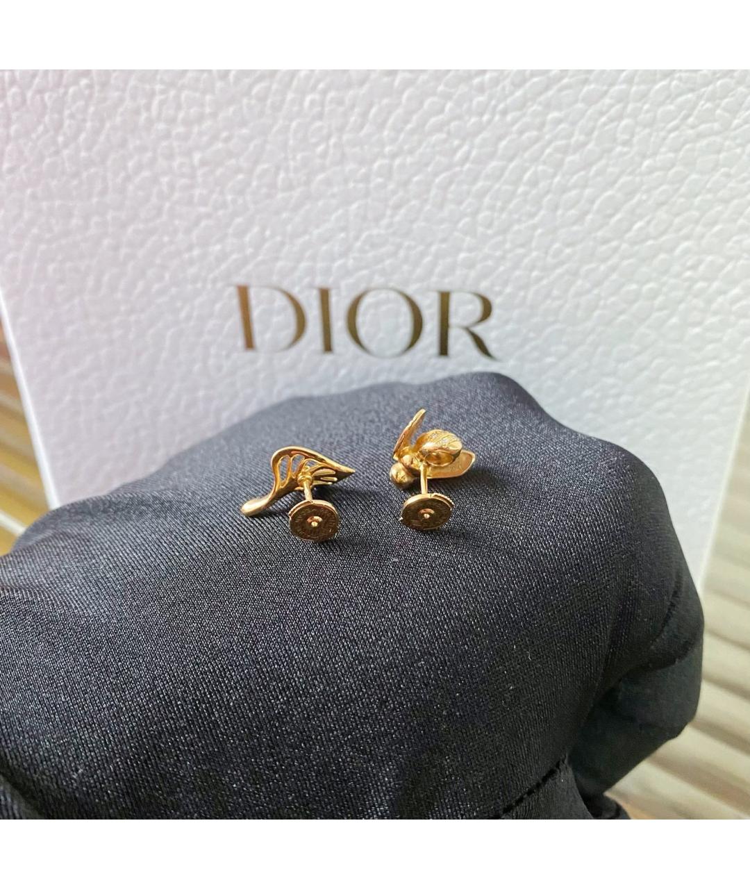 CHRISTIAN DIOR Золотые серьги из розового золота, фото 4