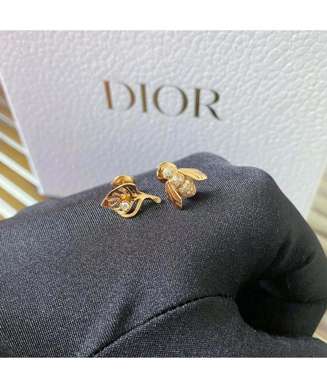 CHRISTIAN DIOR Золотые серьги из розового золота, фото 5