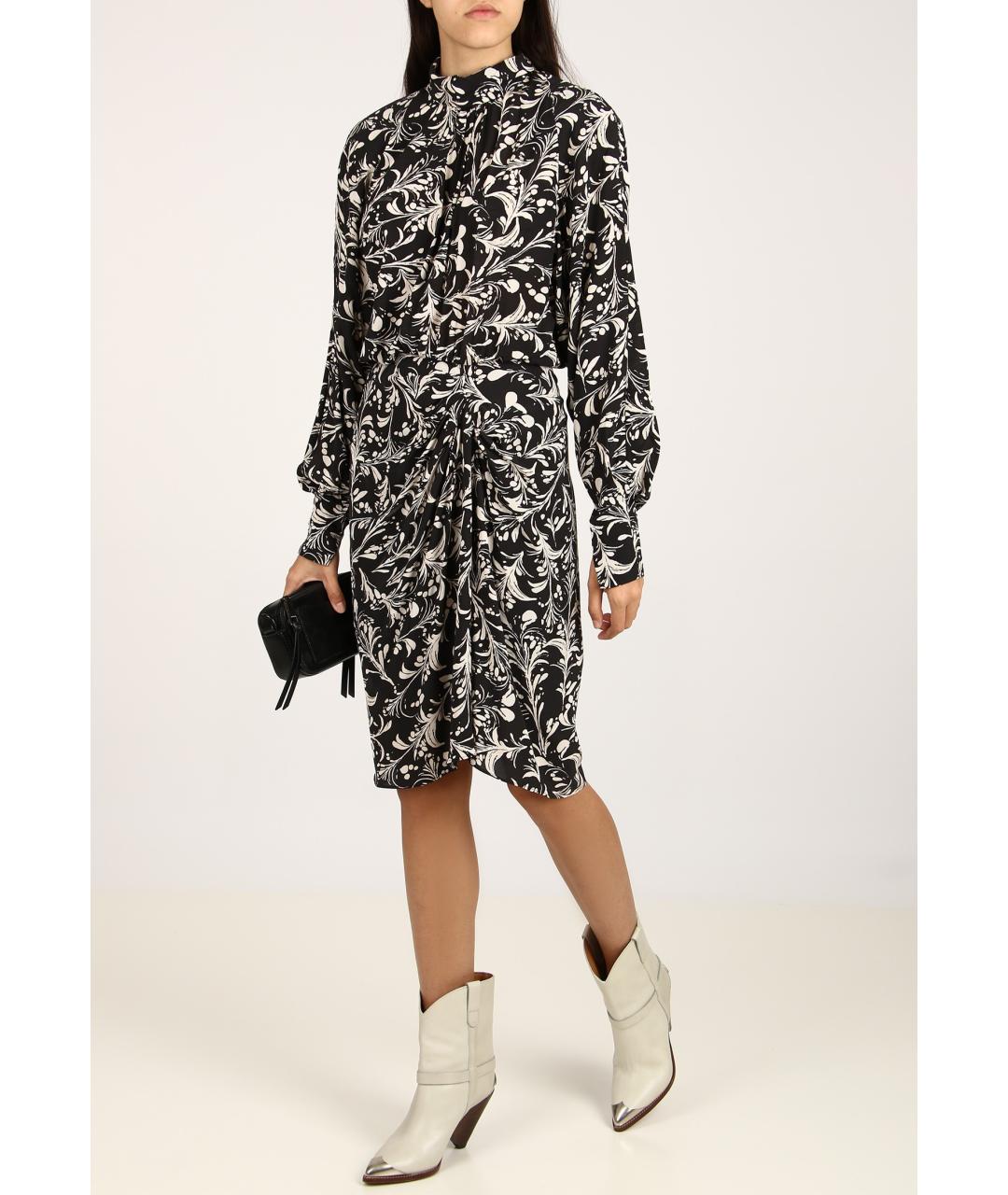 ISABEL MARANT Черное вискозное повседневное платье, фото 3