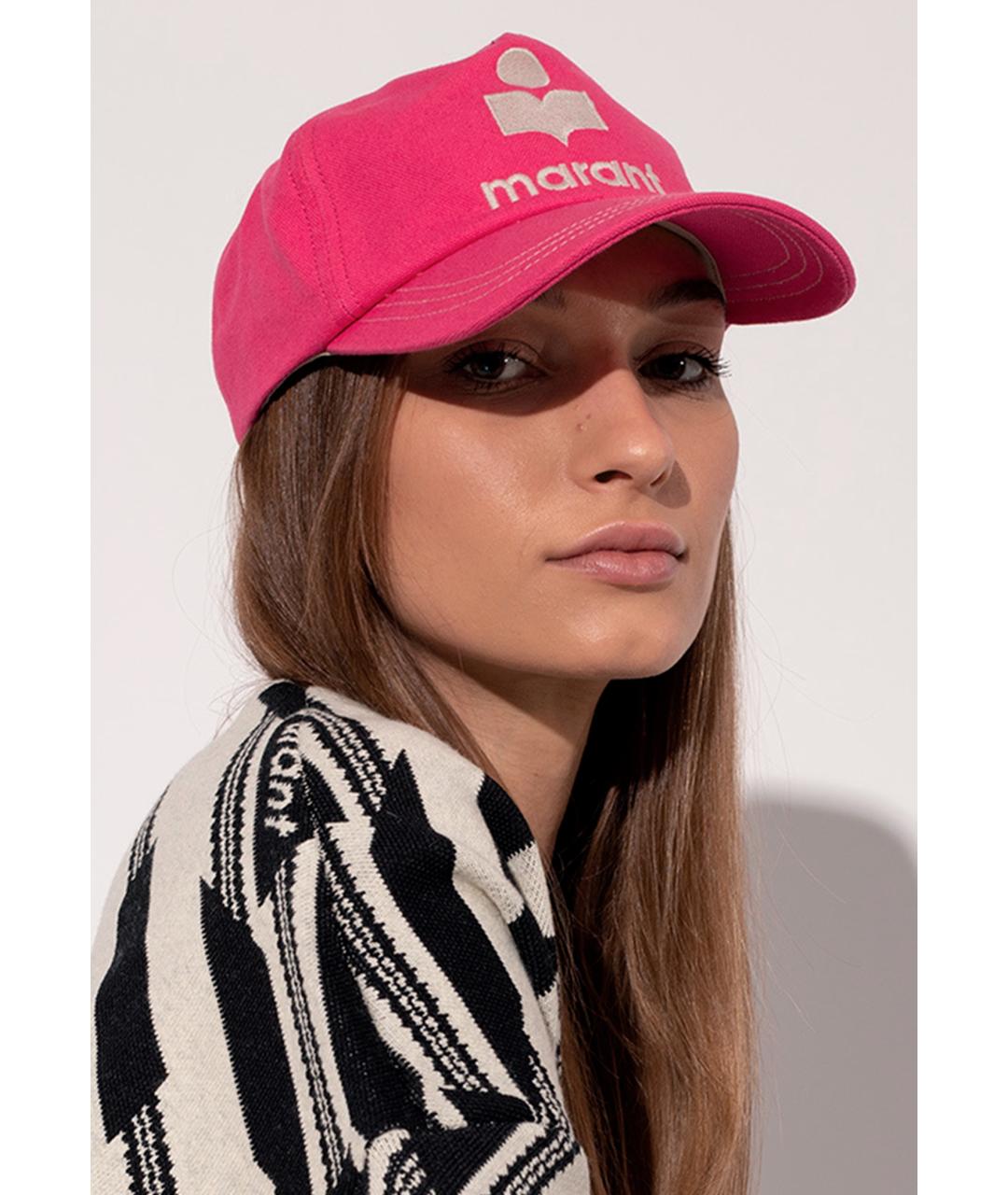 ISABEL MARANT Розовая хлопковая кепка, фото 4