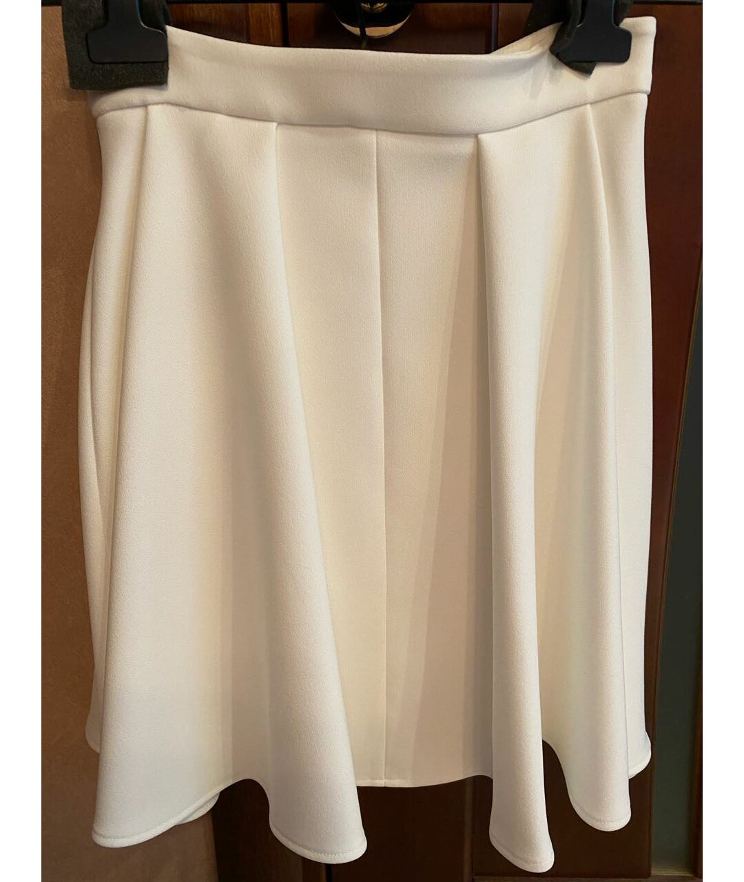 ELISABETTA FRANCHI Белая полиэстеровая юбка миди, фото 3