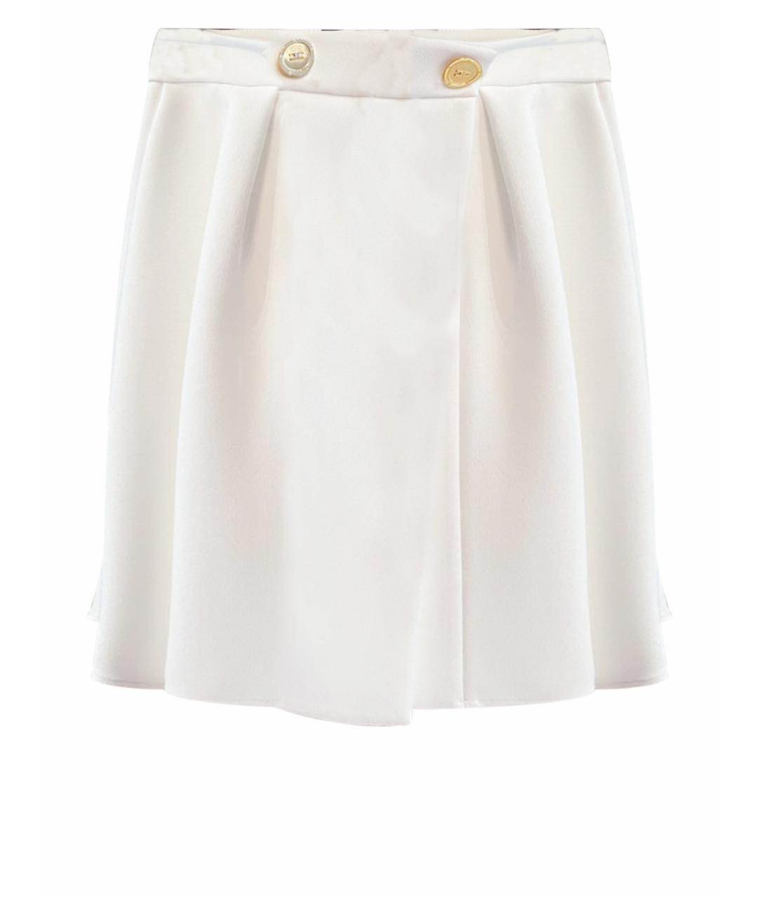 ELISABETTA FRANCHI Белая полиэстеровая юбка миди, фото 1