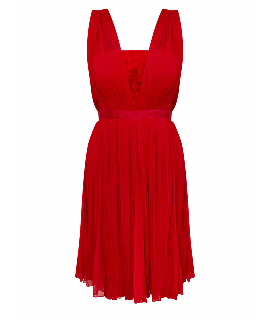 MONIQUE LHUILLIER Красное полиэстеровое коктейльное платье, фото 1