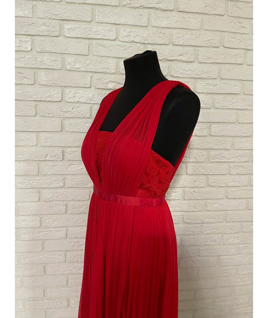 MONIQUE LHUILLIER Красное полиэстеровое коктейльное платье, фото 6