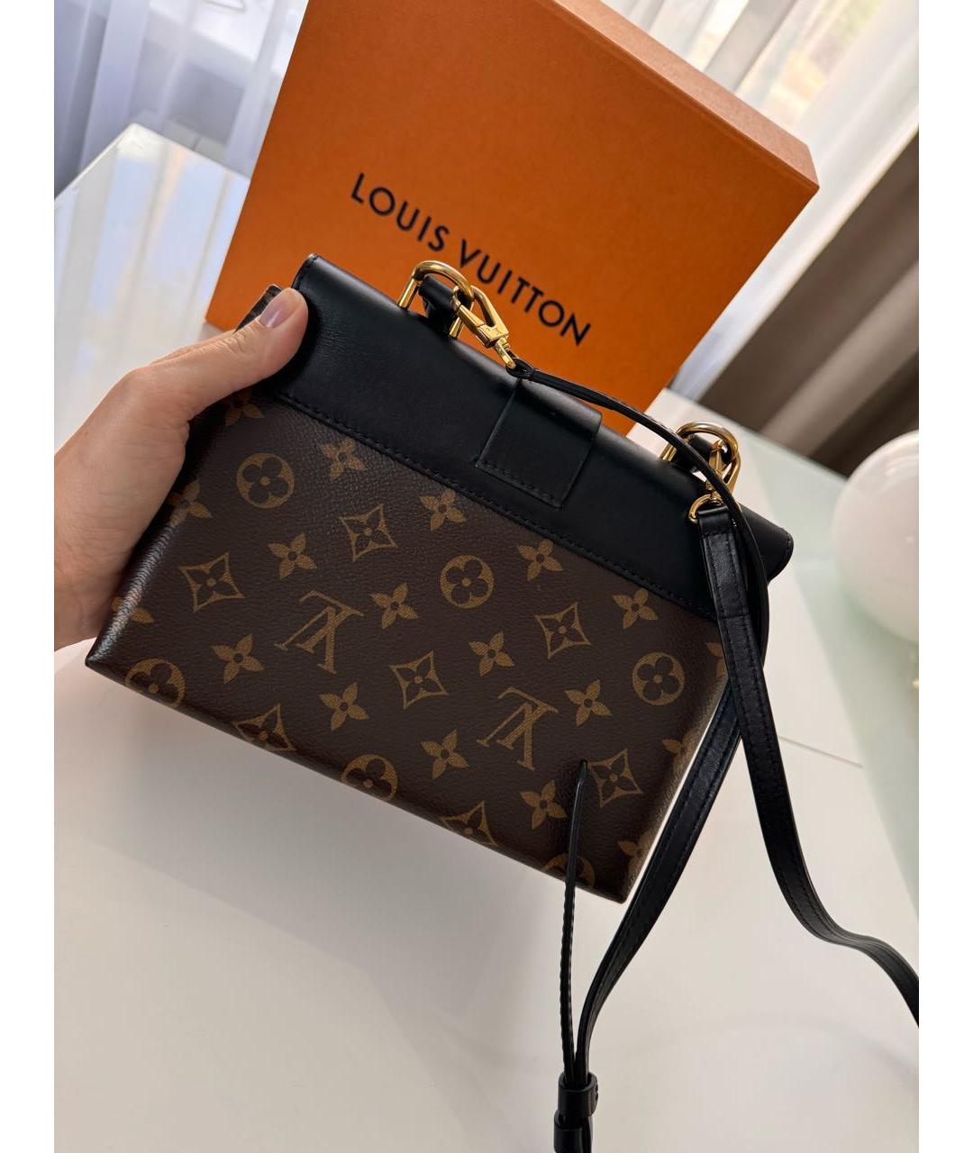 LOUIS VUITTON Коричневая кожаная сумка через плечо, фото 2