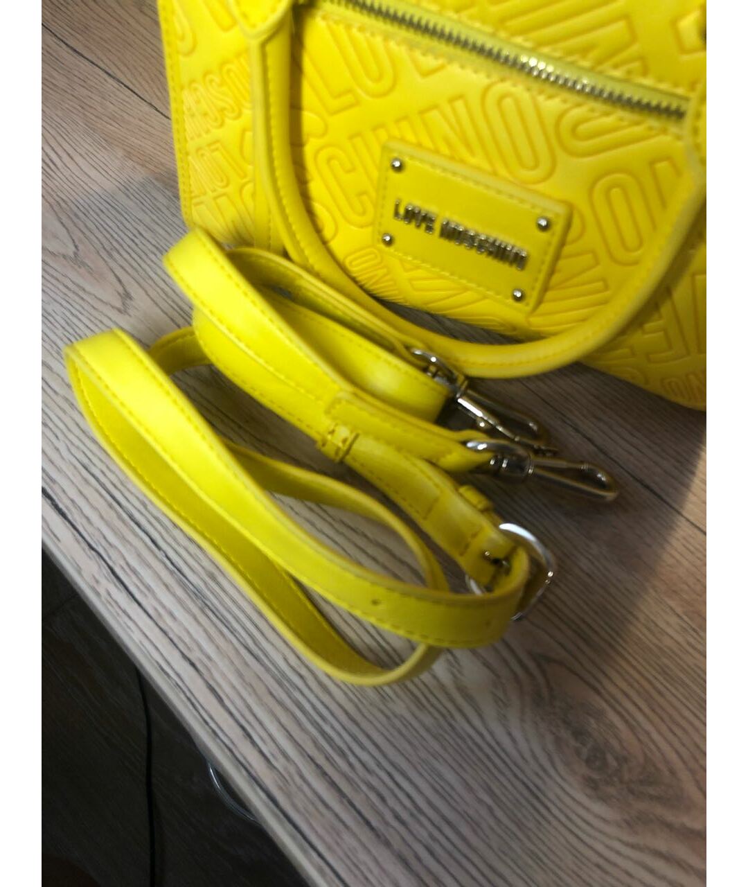 LOVE MOSCHINO Желтая сумка тоут из искусственной кожи, фото 8